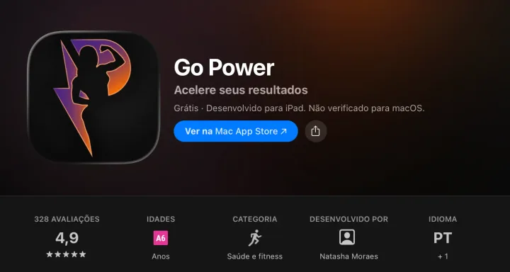 Avaliação do Go Power na loja de apps